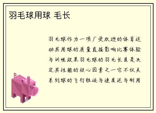 羽毛球用球 毛长